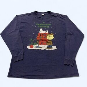 Vintage A Charlie Brown Christmas Snoopy Long Sleeve Tee Sz L